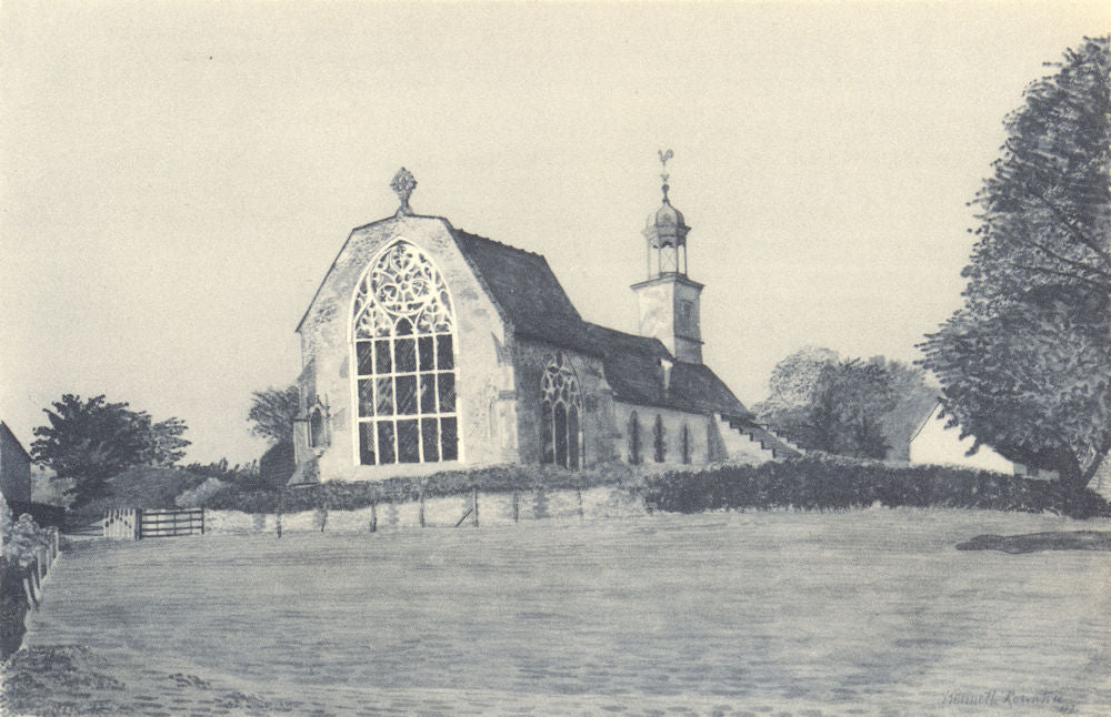 TILTY. St. Mary's - Exterior. Essex. By Kenneth Rowntree 1947 old print